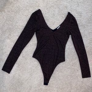 NWT gold metallic body suit size small
